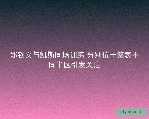郑钦文与凯斯同场训练 分别位于签表不同半区引发关注